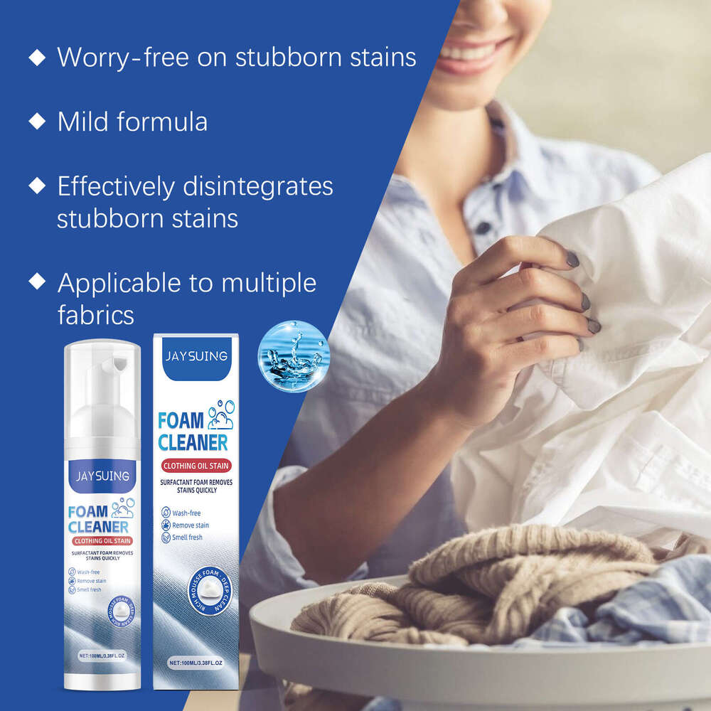 JAYSUING Oil Foam Removes Stubborn Stains Leaves Fragrance Cleans Clothes Stain Removal Cleaner S260130
