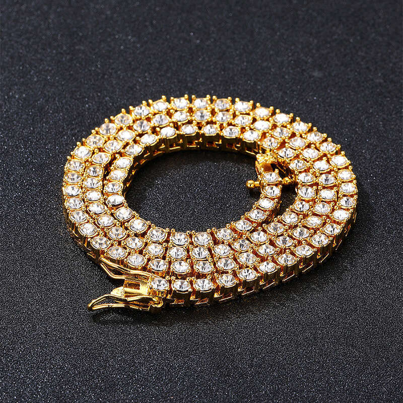 Ins Style TennisChain Jewelry Alloy Multi-Specification Accessories Wholesale Inlaid Diamond Tennis Chain