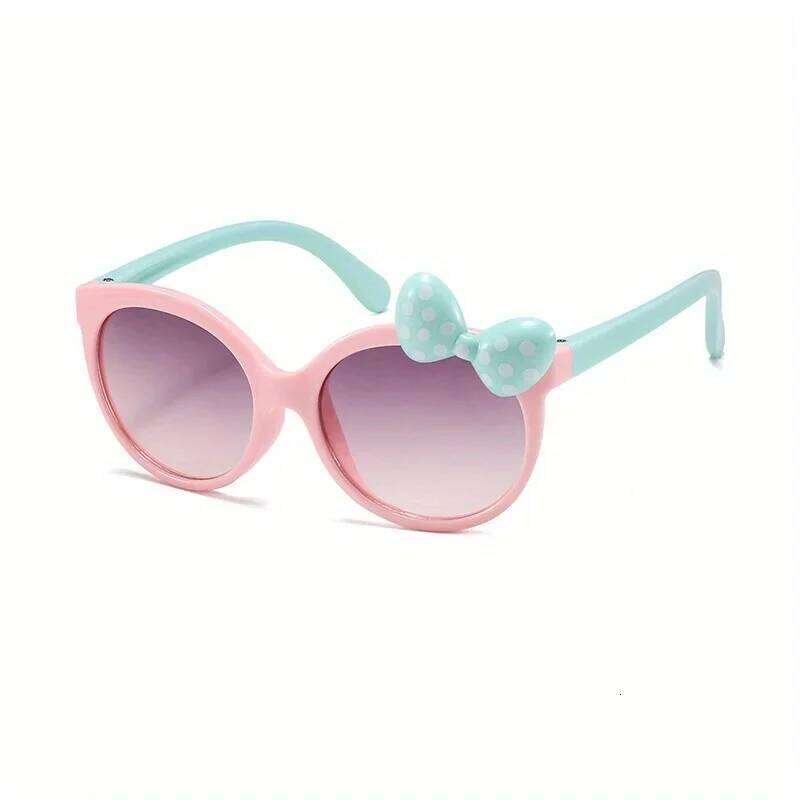 Cute Cartoon Bowknot Sunglasses, Girls Kids Children Sunshade Glasses For Climbing Outdoor Sports H260130