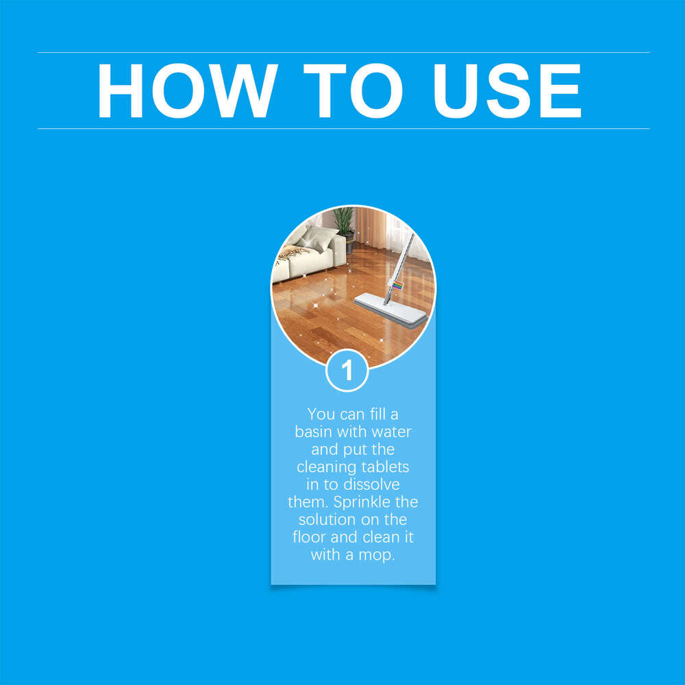 JUE FISH Floor Tile Stain Removal Descaling Brightening Polishing Cleaning Effervescent Tablets S260130