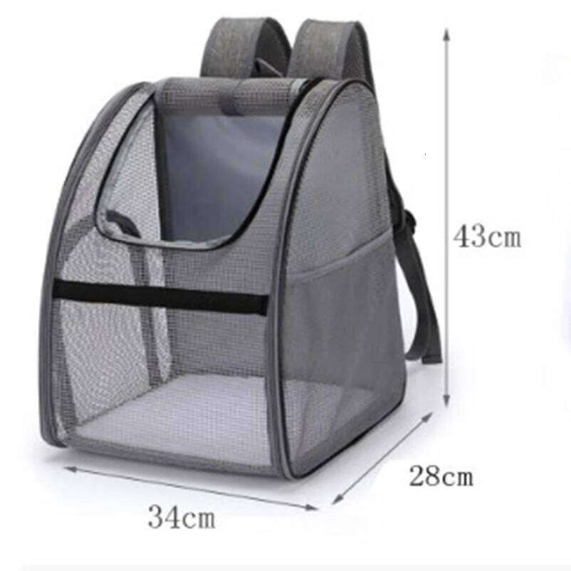 Pet cat small dog out wire fully transparent portable foldable backpack breathable pet supplies 26H0130