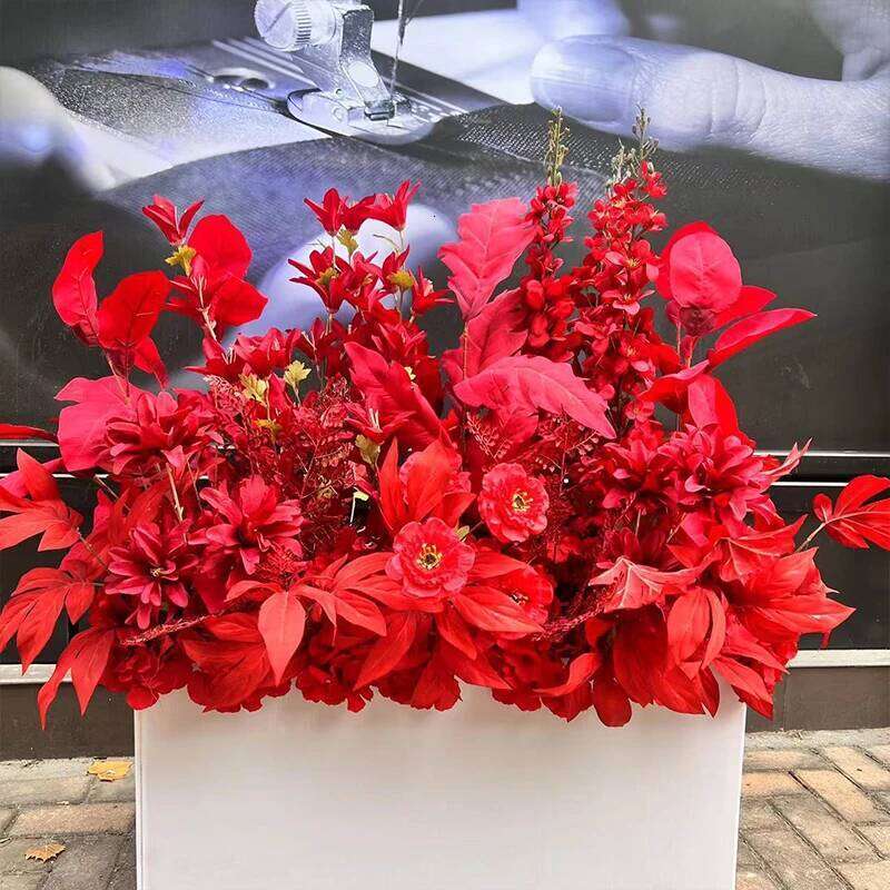 Artificial Simulation Silk Earth Row High Flower Stage Wedding Road Event Party Layout Floor Flowers Arrangement W260130