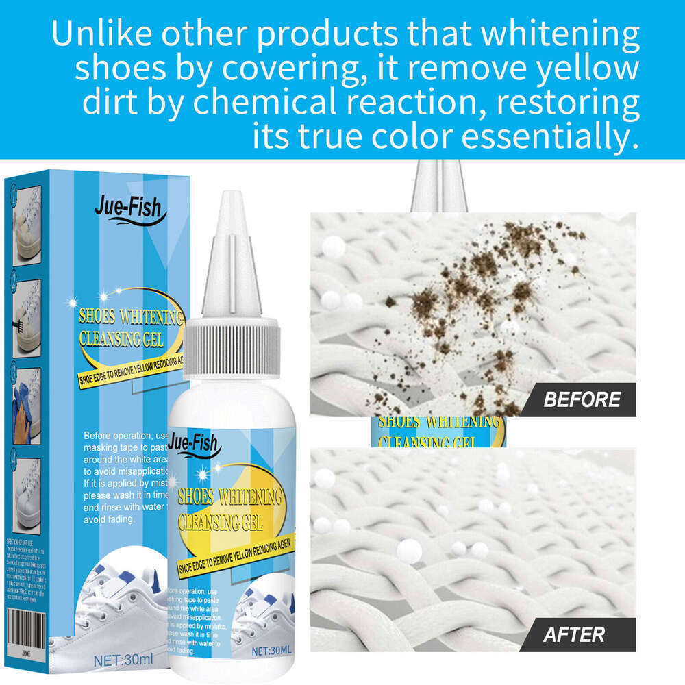 Jue-Fish Shoe Powerful Stain Remover for White Shoes Whitening and Yellowing Removal Cleaner S260130