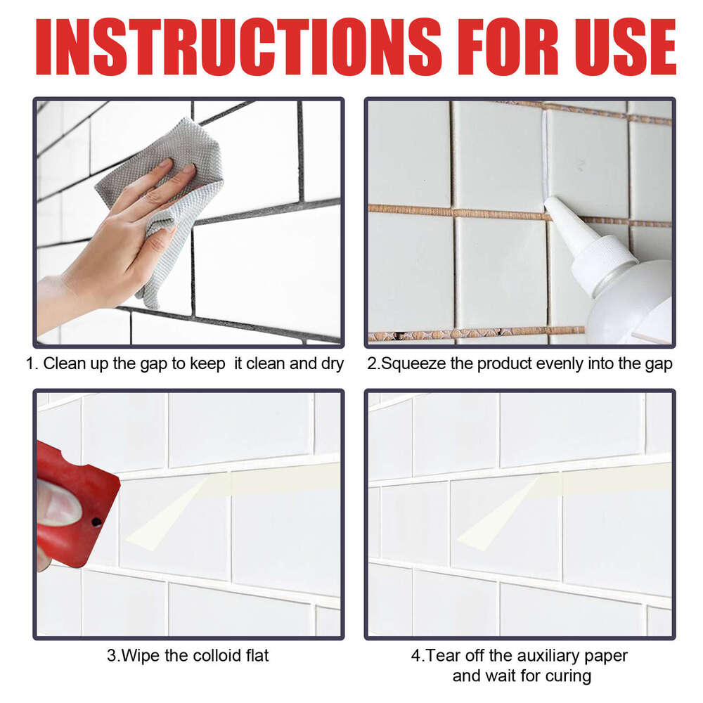 Jakehoe Glue Bathroom Floor Tile Repair Kitchen Sink Window Gap Waterproof Filler S260130