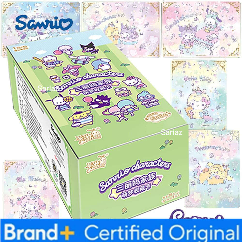 Sanrio Wholesale Japanese Cartoon for Children Very Popular Shining Cute Celebrity Family Limited Game Collection Card Kids Gifts H260130
