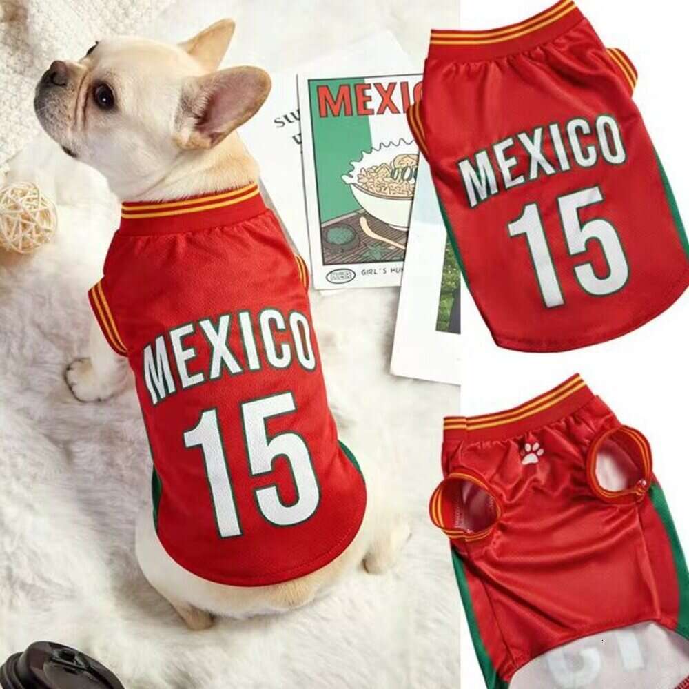 Pet Clothes New World Cup Basketball Uniform for Small and Medium Teddy Bichon Dogs Cats Spring Summer