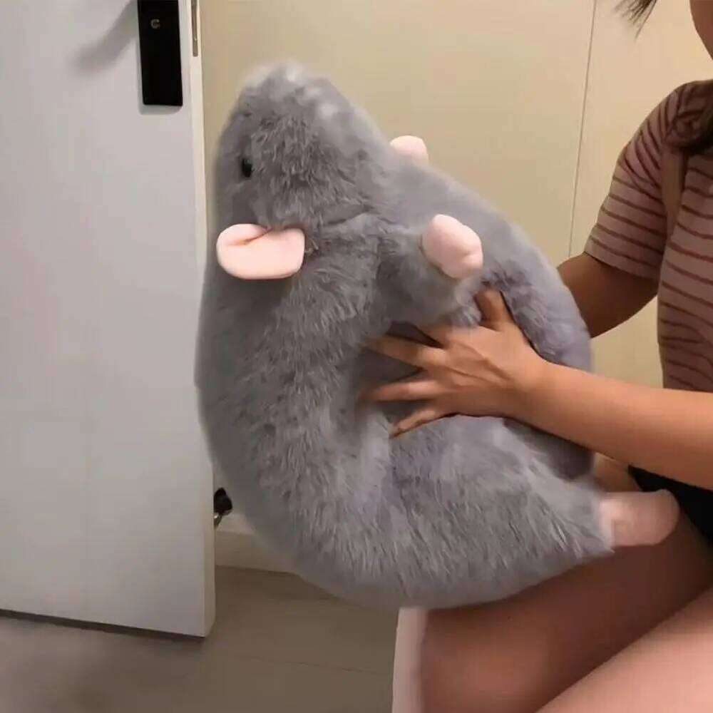 Cute 30cm Mouse Cartoon Oversized Flower Branch Rat Doll Soft Plush Animal Figure Kids Gift Birthday Toys & Hobbies Y260128