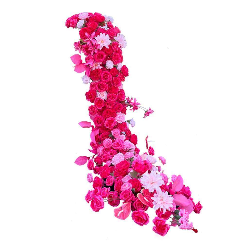 2m Rose Waterfall Flower Row Artificial for Table Centerpiece Wedding Decoration Mix Flowers Backdrop Wall Arches Decor Y260130