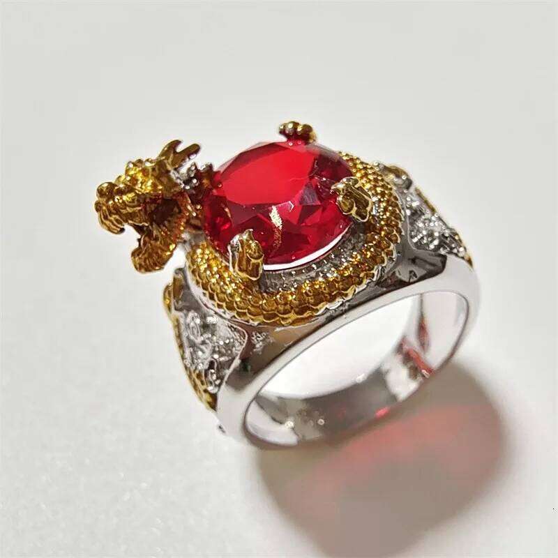 Hot-selling jewelry: 3D engraved powerful dragon ring, European and American style ring XJ260130