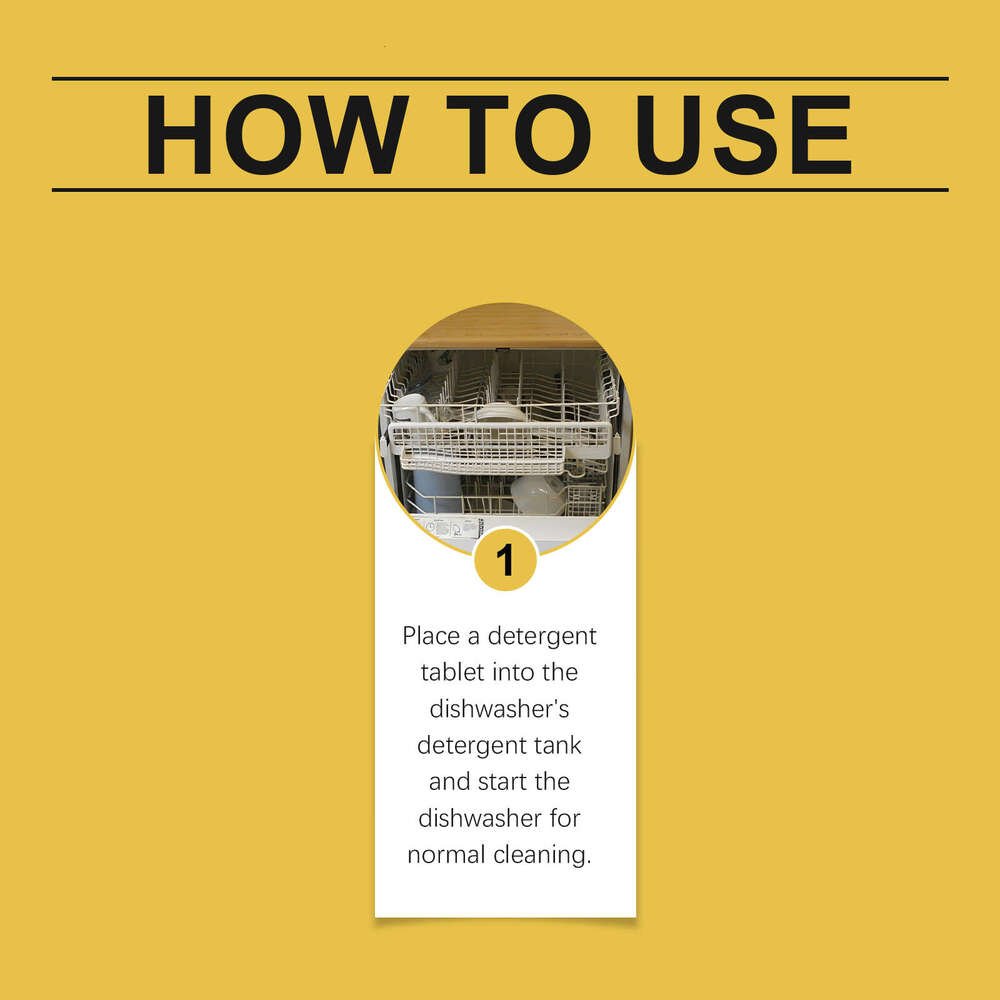 JAYSUING Dishwashing Kitchen Utensils Stain Oil Removal Fresh Gentle Cleaning Tablets for Dishes S260130