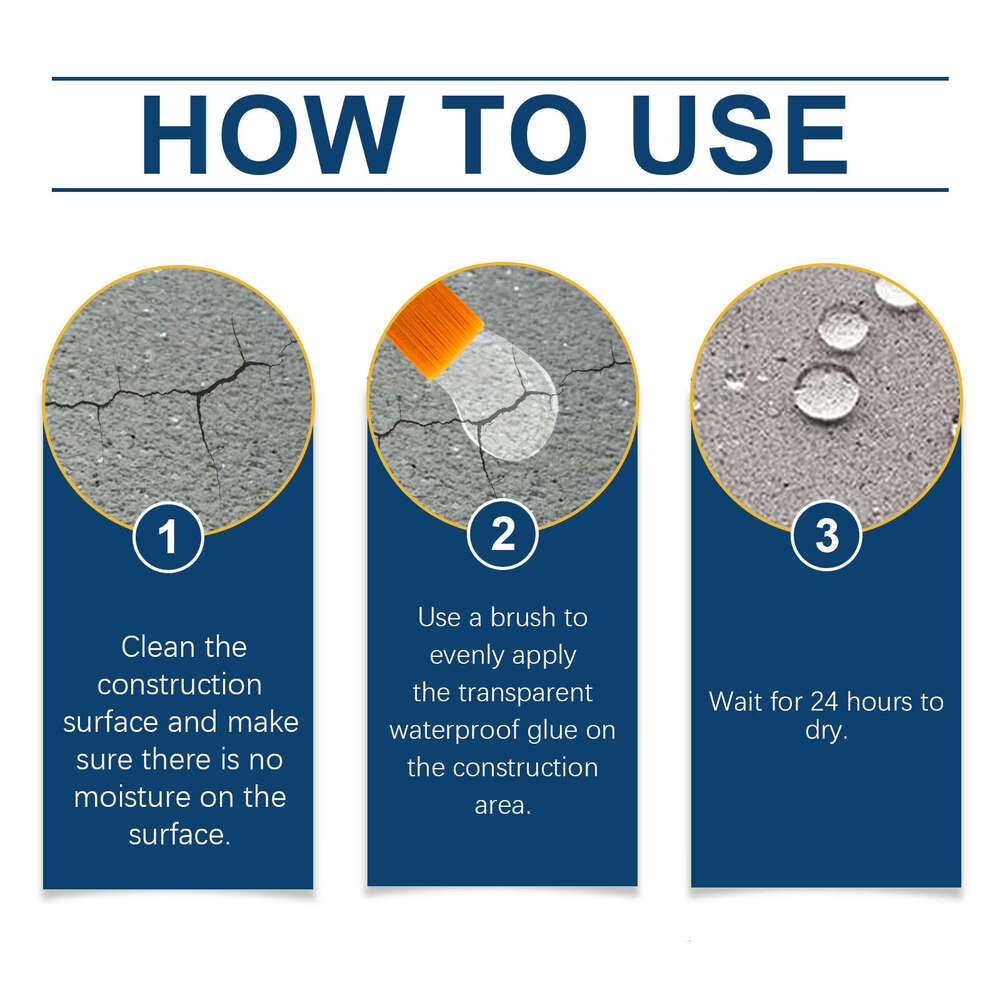 Jue Fish Waterproof 300g Bathroom Wall Tile Leak Repair Anti-Leak Material Household Transparent Glue S260130