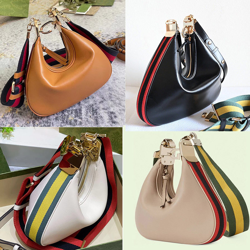 Designer Bag Hobo Shoulder bag purse Luxury Bottom Letters Handbags Half moon bag Leather High Quality Cross body Classics Wallet Women Versatile Underarm Bag
