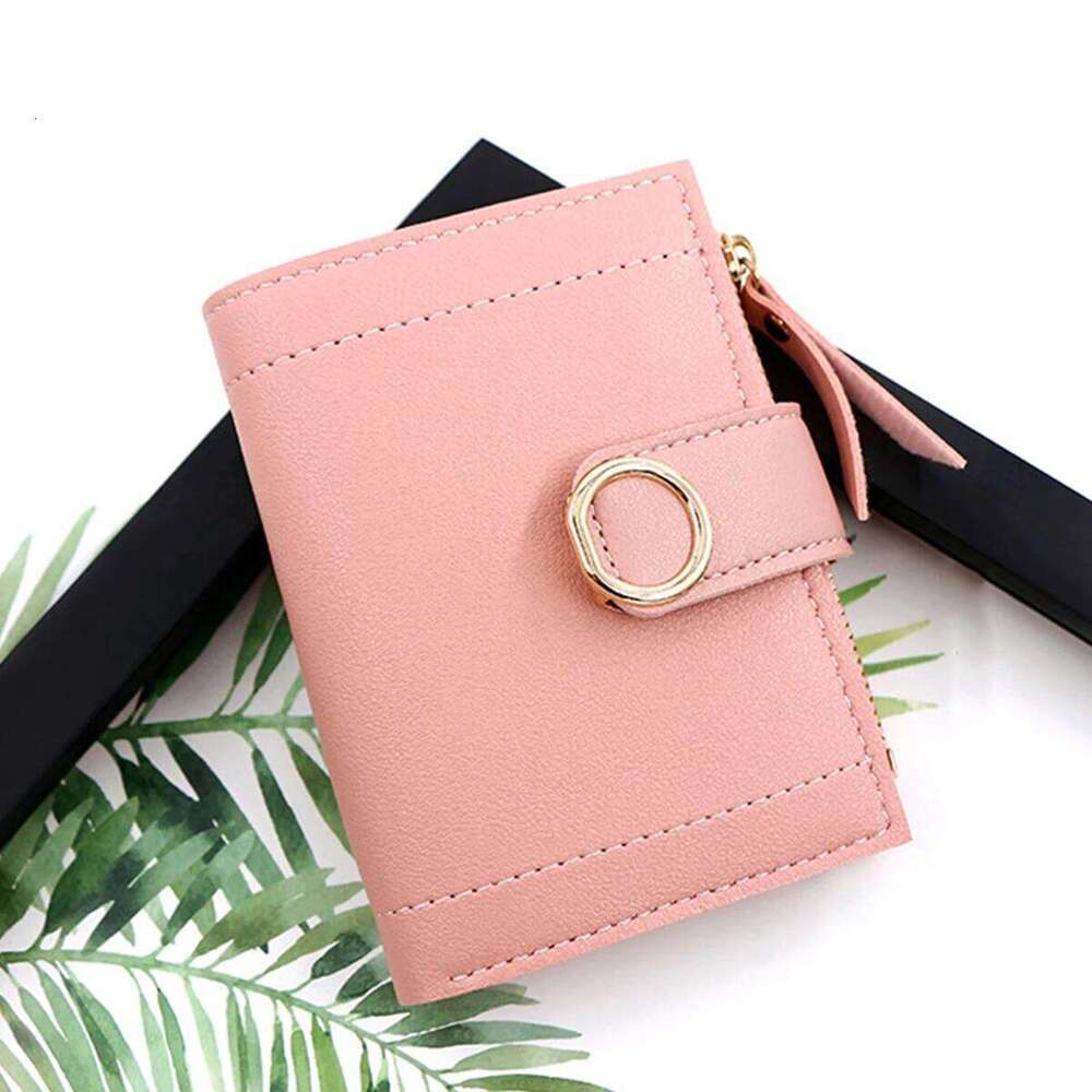 Women'S Short PU Leather Wallet Folding Card Holder Coin Purse Shopping, Traveling, Vacationing Z260130