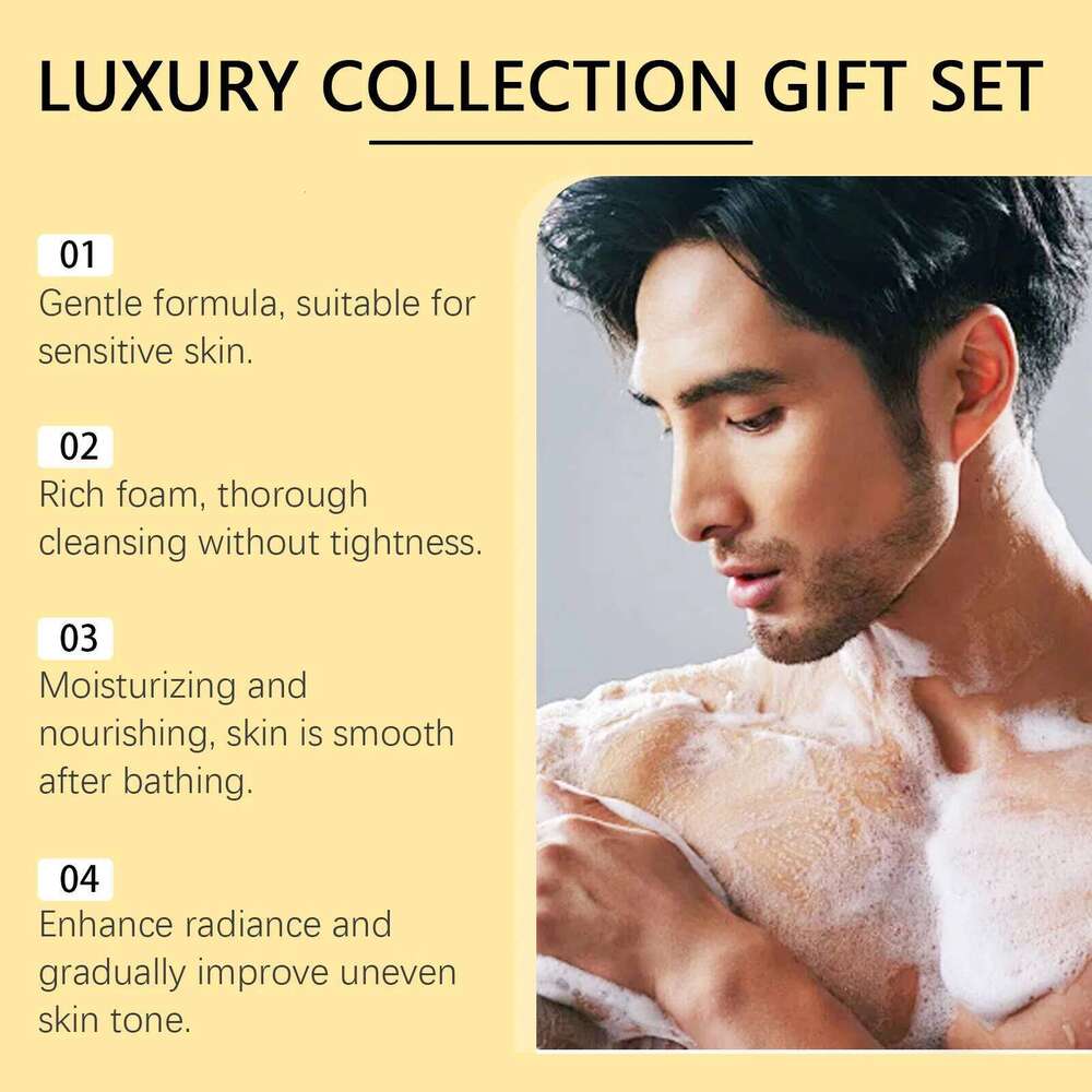 Roxelis 1set Men's Luxury Perfume Gift Lasting Fragrance Charming Gentlemen Pheromone Scent Men Glamour Body Wash Care Set H260130