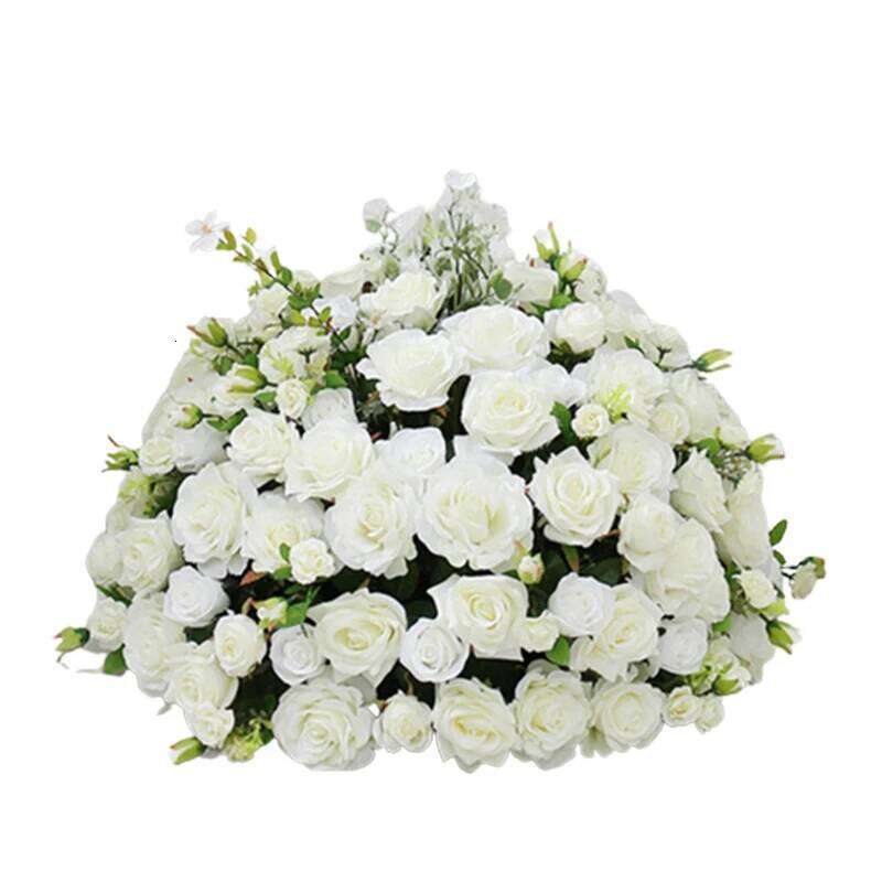 35/40/50/60cm Large White Rose Hydrangea Artificial Flower Wedding Table Centerpiece Floral Ball Party Stage Deco Props Y260130