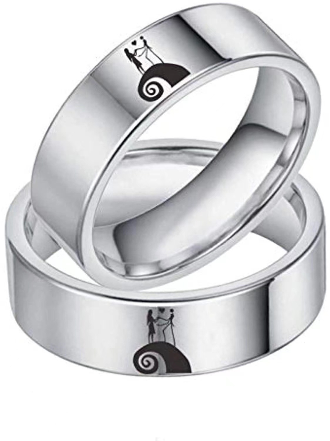 New Style Christmas Horror Nights Band Love Couple Rings Hot Sale Source Manufacturer