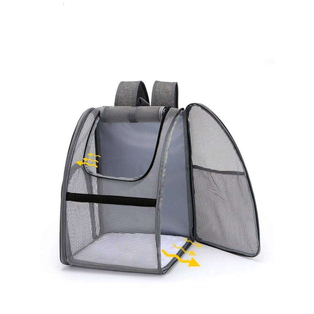 Pet cat small dog out wire fully transparent portable foldable backpack breathable pet supplies 26H0130