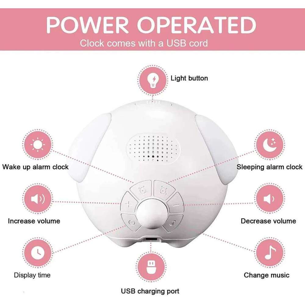 Digital Emoji Desk Lamp with Light Cute Cartoon Children's Alarm Clock W260130