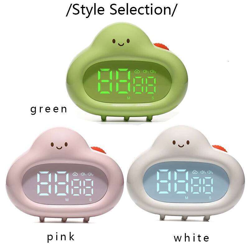 1pc, Creative White Cloud Shape Cartoon Desktop Learning Timer, Kitchen Timer For Cooking Baking W260130