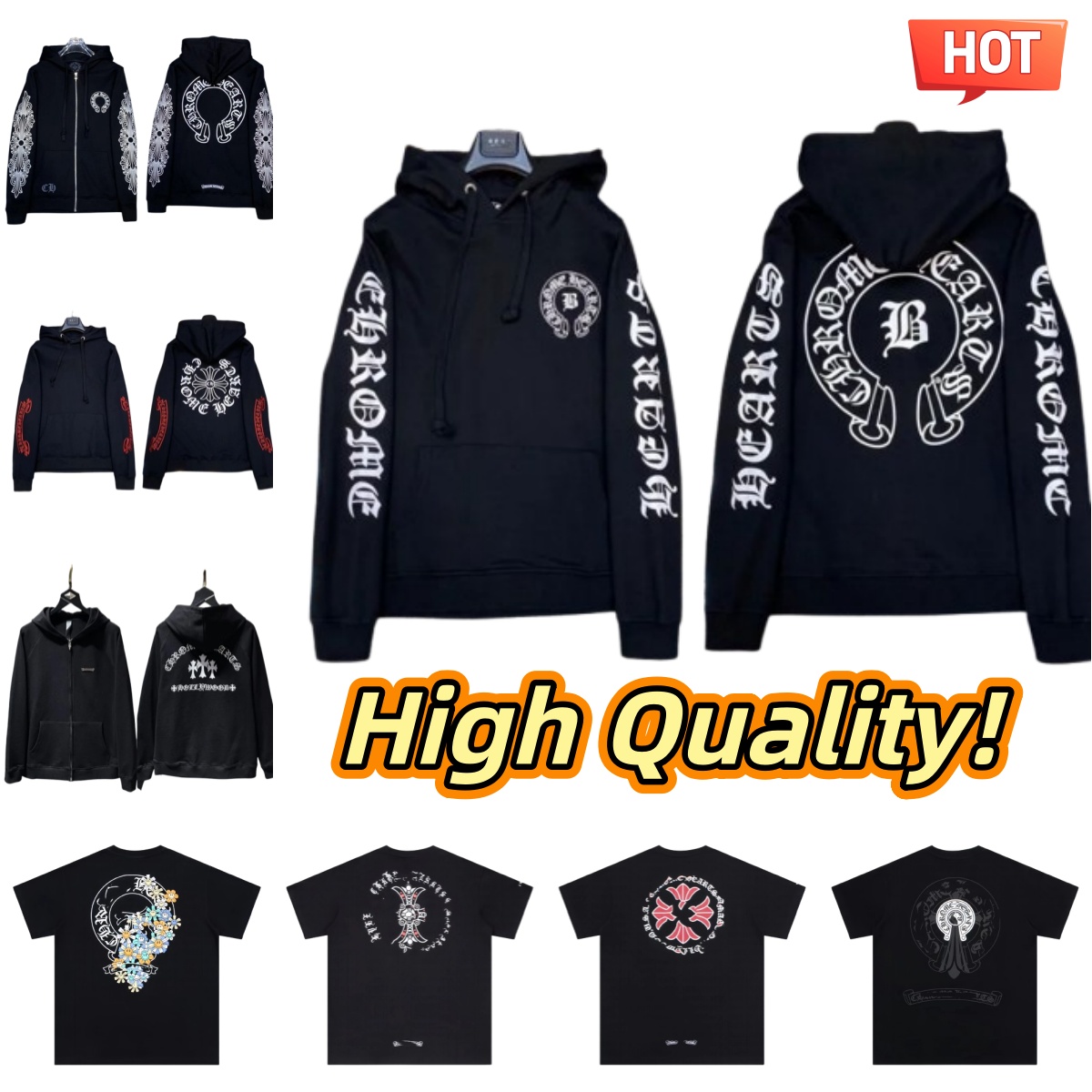 designer chrome hoodies Mens hoodies sweatshirts pullover hooded shorts designer for man and woman hip hop fashion sweatpants Cotton Sweatshirt Hip Hop jacket