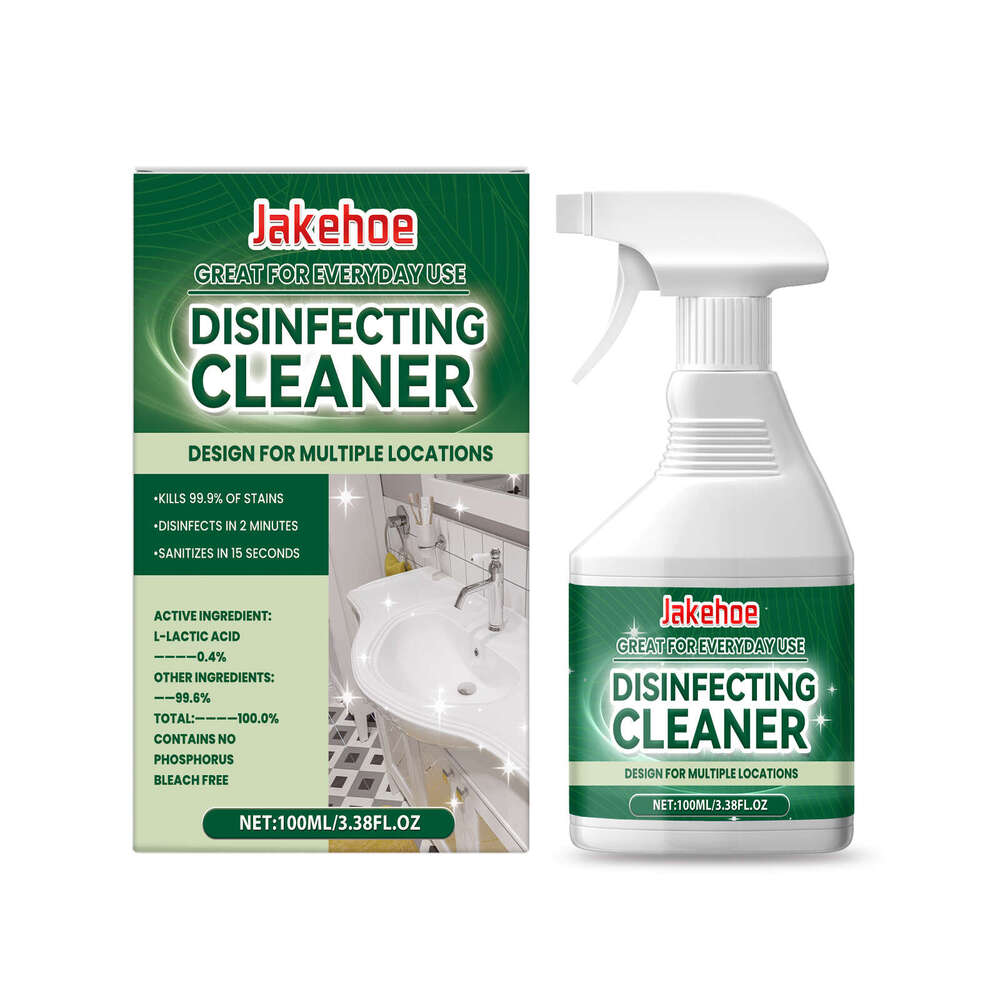 Jakehoe Multi-Purpose Cleaner Bathroom Kitchen Living Room Oil Stain Scale Glossy Clean No-Wash Cleaning Liquid S260130