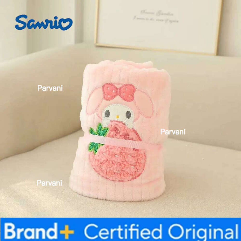 Sanrio My Melody Cinnamoroll Plush Rolled Cute Cartoon Anime Hangyodon Pochacco Nap Blanket Comfortable Gift For Girl H260130