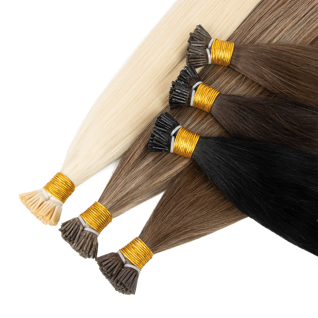 18inch 100g I Tip Extension Wholesale Double Drawn 100% Remy Raw I tip Human Hair Extension