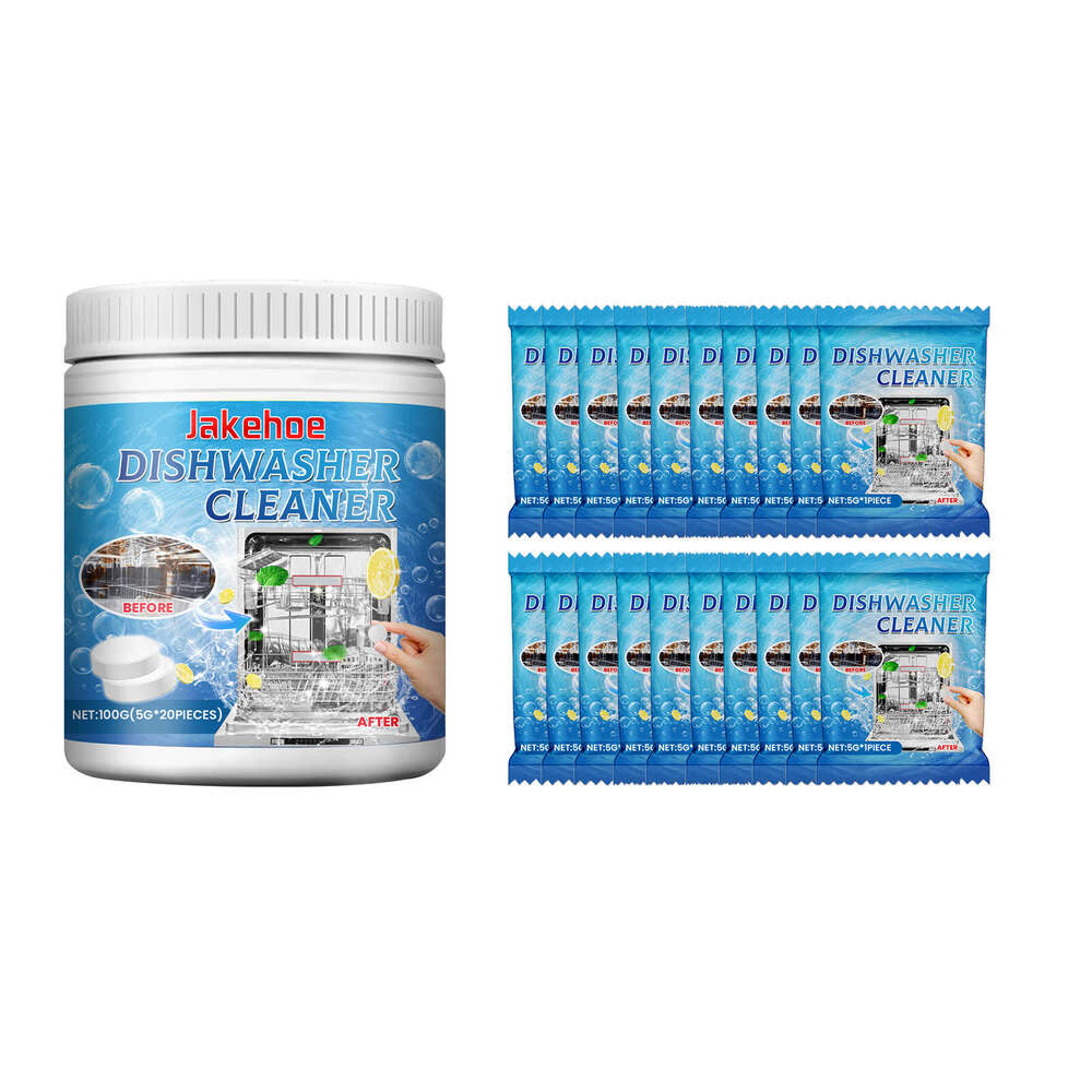 jakehoe Tablets Dishwasher Detergent Shine Agent Cleaning Oil Stain Dirt Removal S260130