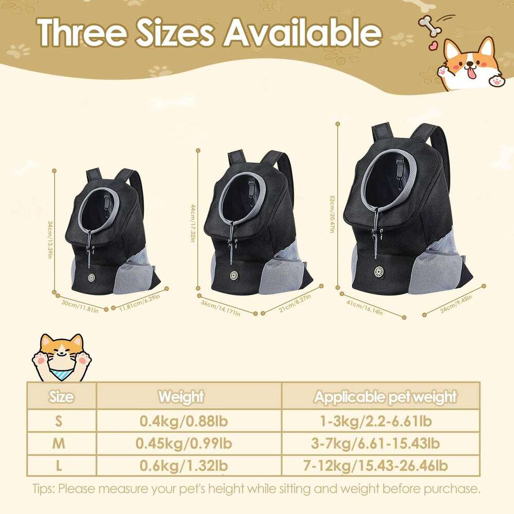 Double Shoulder Portable For Dogs Travel Breathable Outdoor Dog Carrier Bag Pet Carrying Supplies 26H0130