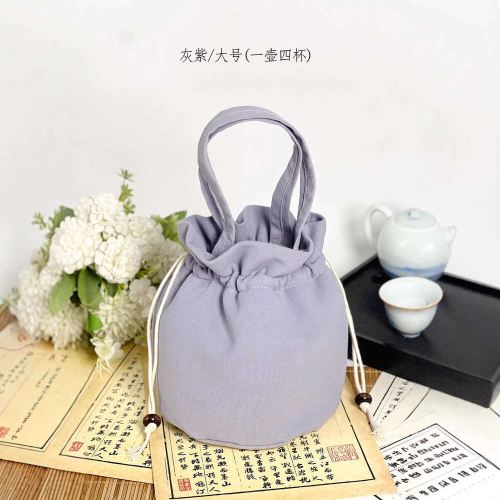 Portable Set Cotton Linen Thickened Drawstring Canister Teapot Master Storage Jianzhan Tea Cup Small Cloth Bag MASA