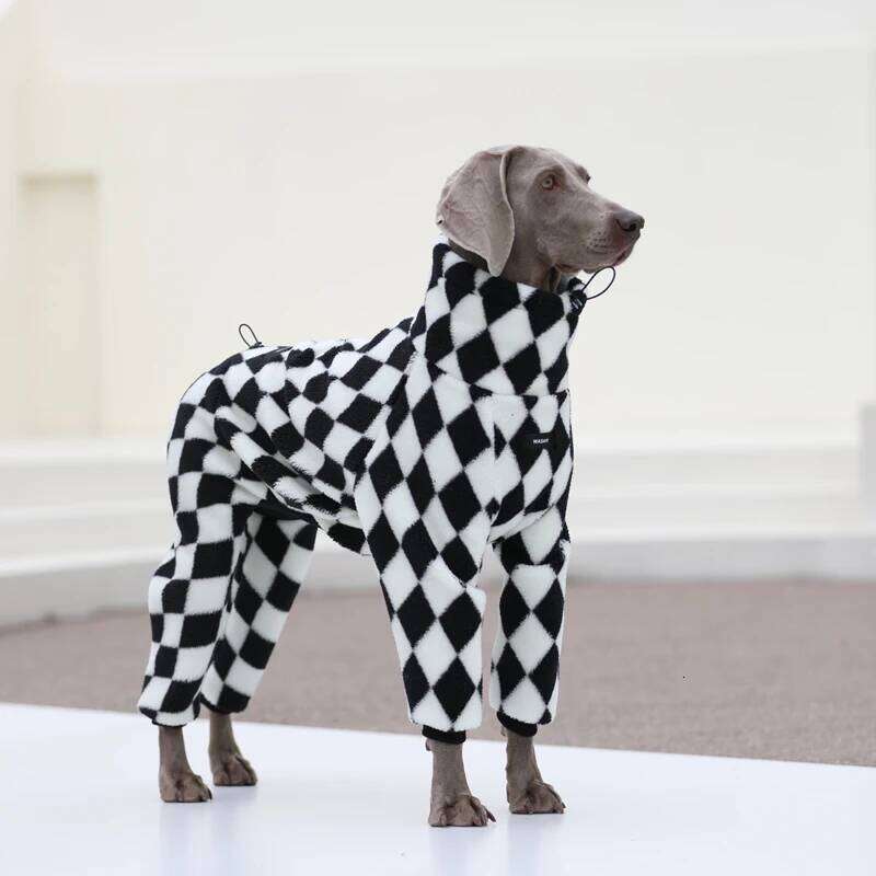 Famous brand Thick Warm Golden Labrador Retriever Greyhound Jumpsuit For Medium Large Dogs Big Dog Luxury Cotton Plaid Coat in Winter pupakaIK