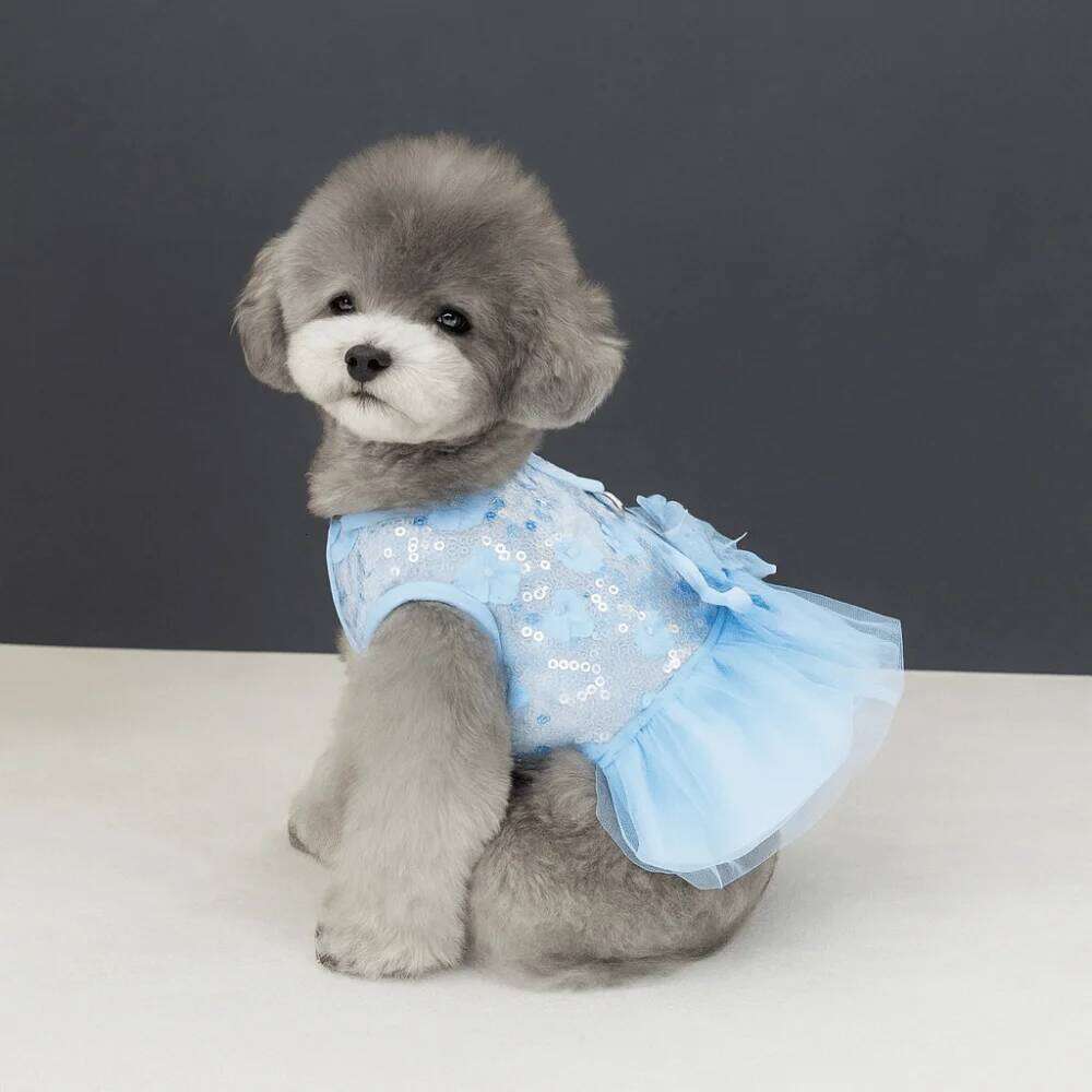 Comfortable Sweet Summer Princess Skirt Cute Soft Pet Clothes Breathable Thin Design Dog Vest Harness Autumn H260130