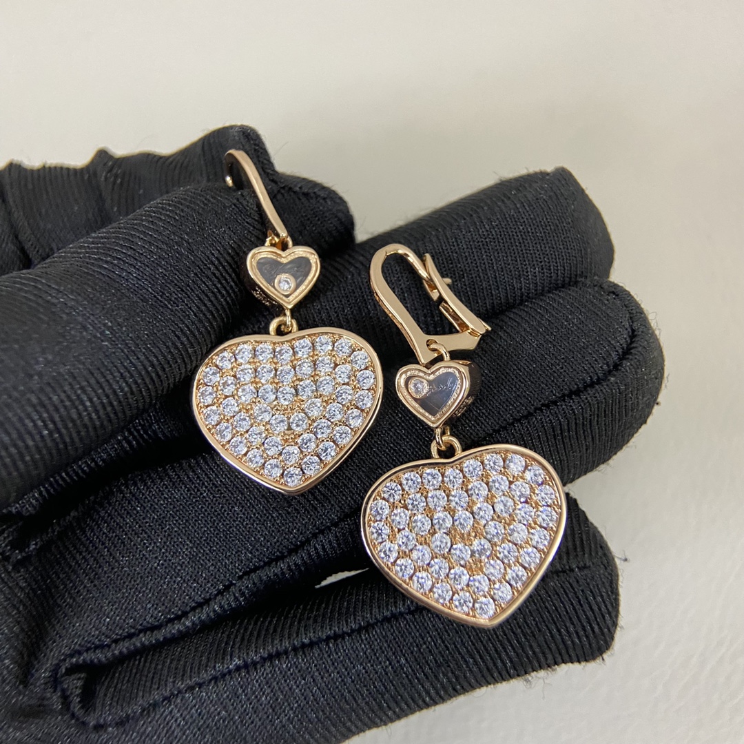 Designer earrings with crystals for women L earring Waterproof colorfast high quality birthday gift with box classic style 010