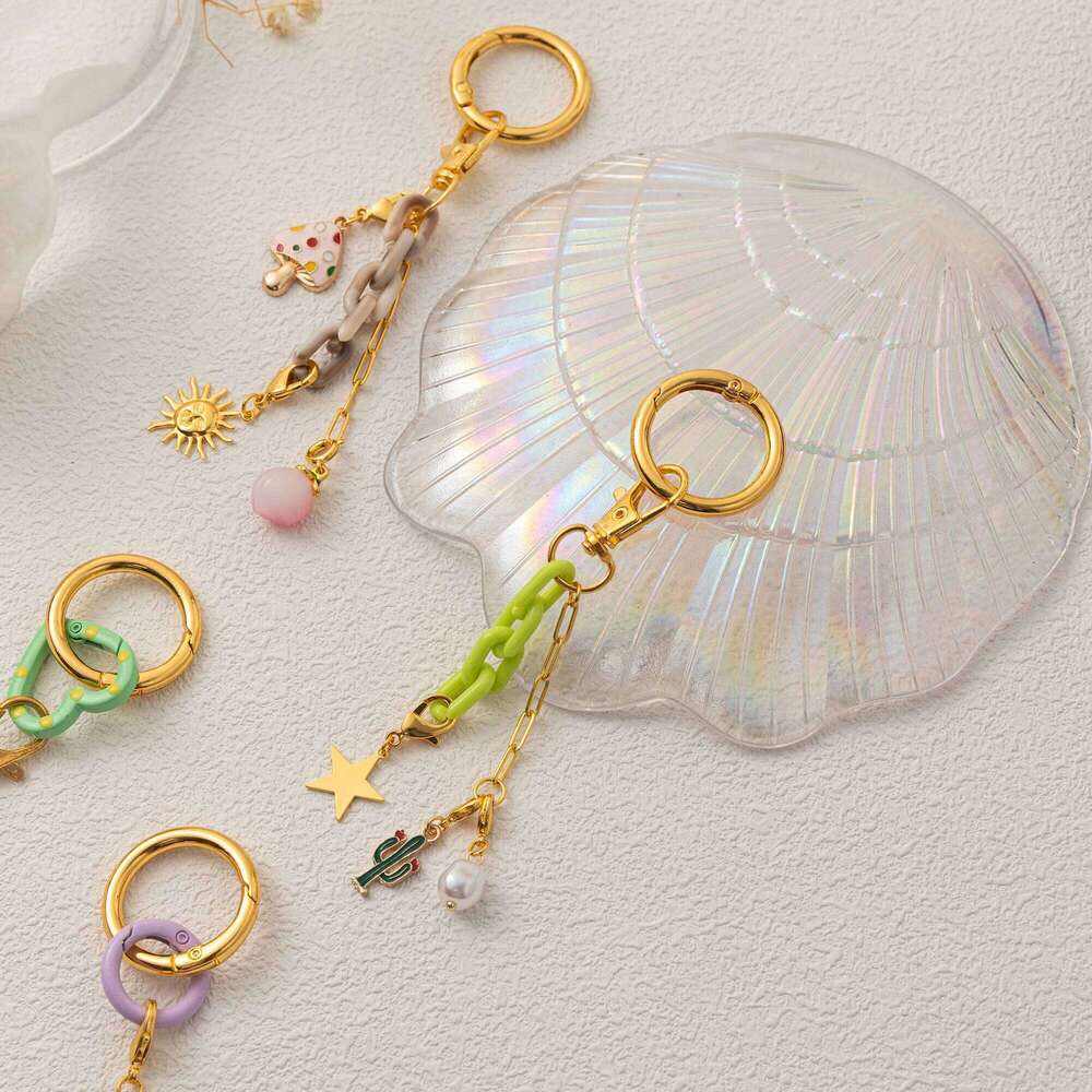 Fashionable simple and popular keychain DIY bag pendant with brooch charm women's accessories Z260130