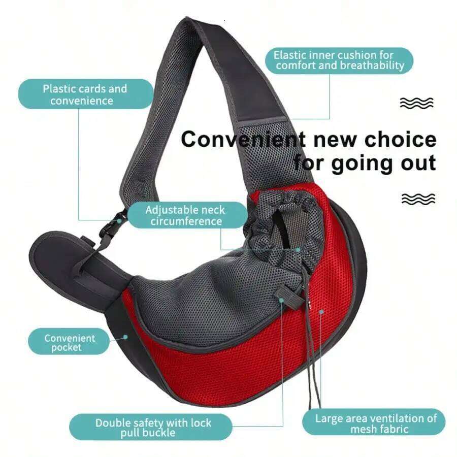 Breathable Pet Backpack Crossbody Shoulder Cat Dog Outdoor Carrier 26H0130