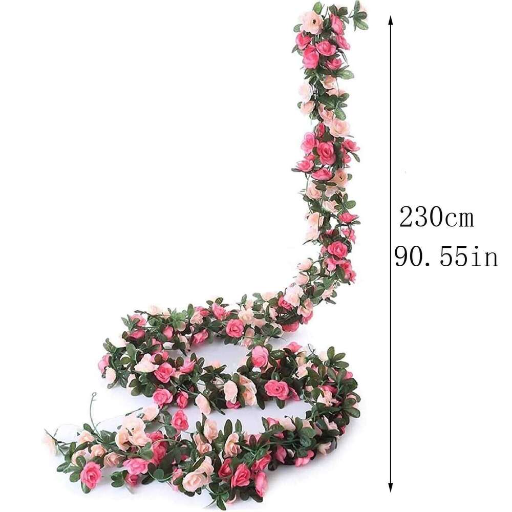 Simulated Rose Rattan Arch Winding Vines, Home Indoor Flower Decoration Y260130