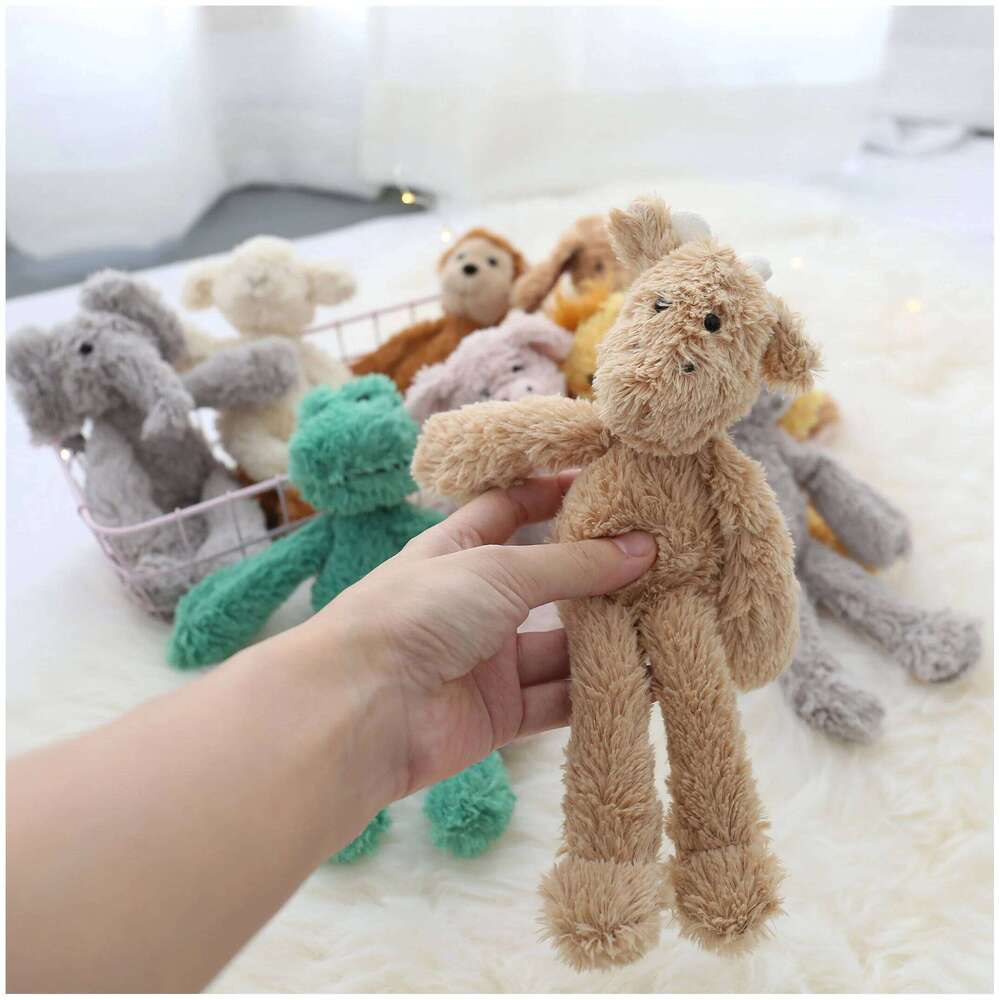 25cm Mini Animal Elephant Lion Dog Sheep Monkey Plush Toys for Girls Boys Children Baby Birthday Christmas Gift Y260128
