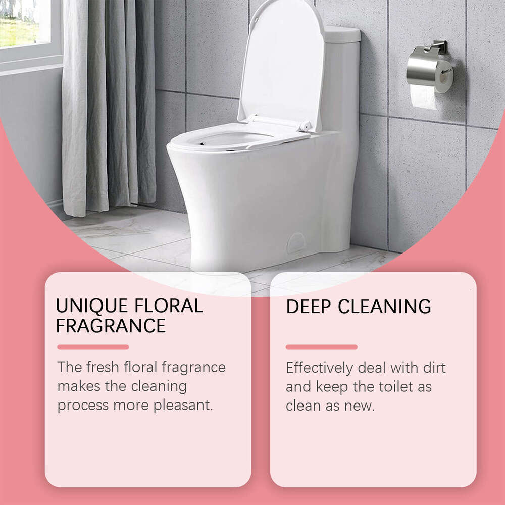 JAKEHOE Liquid Bathroom Cleaner Floral Scent Toilet Fragrance Deodorizer Stain Remover S260130