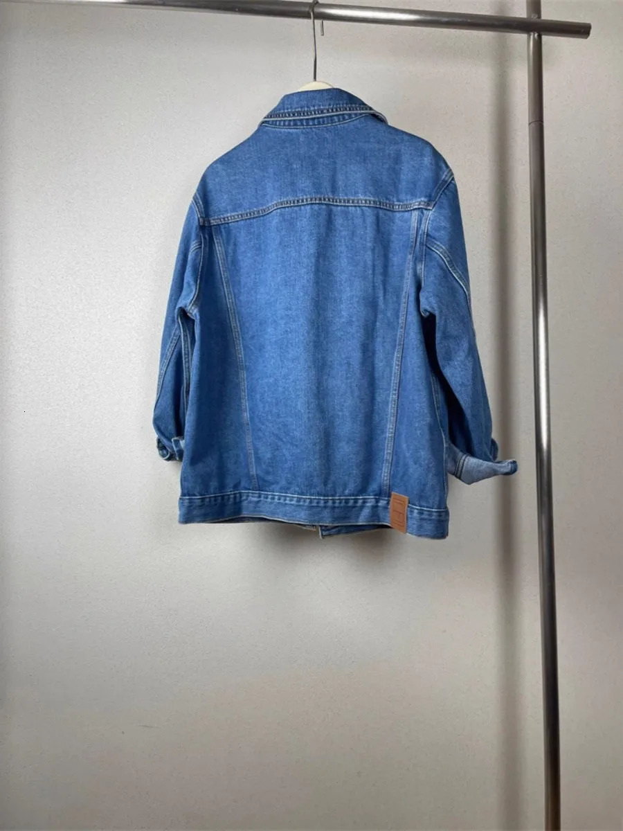 Womens Denim Jacket blue cotton Boyfriend Style autumn winter denim For Ladies 260120 - view 4