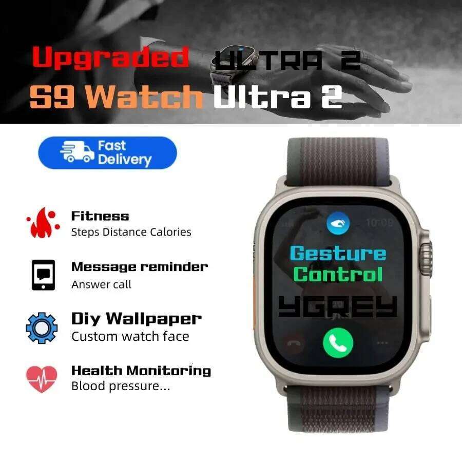 Smart T10 2 2025 Men 49mm Series 2.3 "AMOLED Screen NFC Compass Waterproof For Apple Watch IWO Ultra 8 Smartwatch Z260129