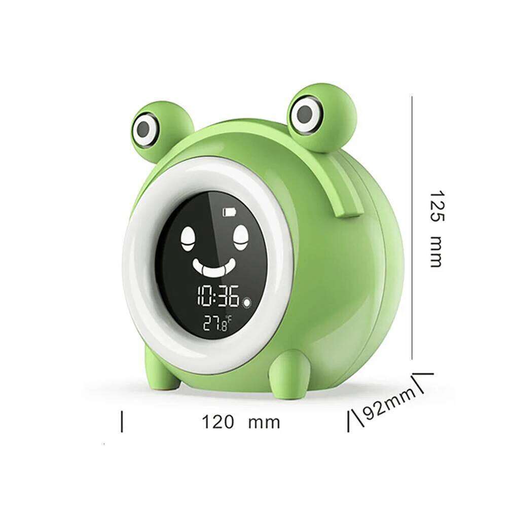 Cute frog Digital Clocks Kids Children Sleeping Training LED Night Light Temperature Display Alarm Clock W260130