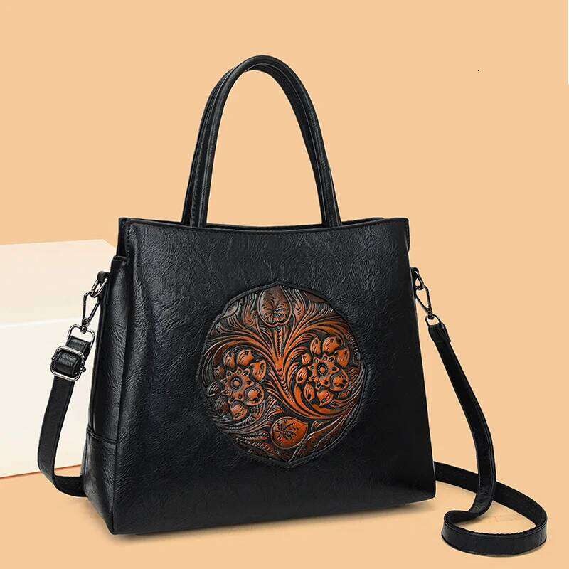 High Quality Handbag Women Designer Shoulder Large Capacity Office Pocket Embossed Cross Official Document Bag KABAHEBINGJUE