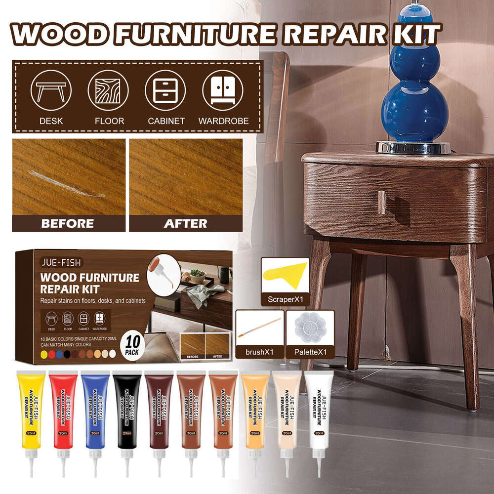 Jue-Fish Wooden Furniture Beauty Repair Materials Color Restoration and Polishing Kit S260130