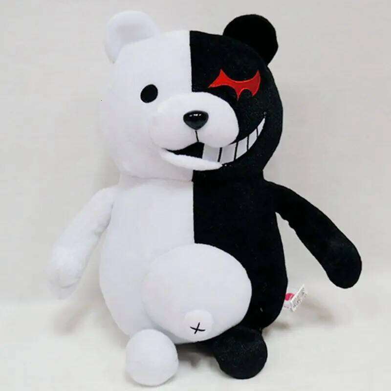 25cm Anime Dangan Ronpa Super Danganronpa 2 Monokuma Black&White Plush Toy Bear Soft Stuffed Animal Dolls Toys Y260128