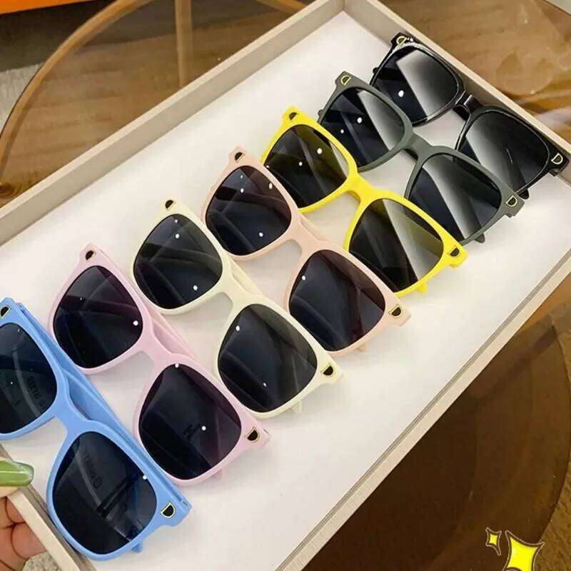 Trendy Kids Sunglasses Outdoor Square Frame UV400 Baby Shades Travel Goggle Children Eyewear for Toddler Boys and Girls H260130