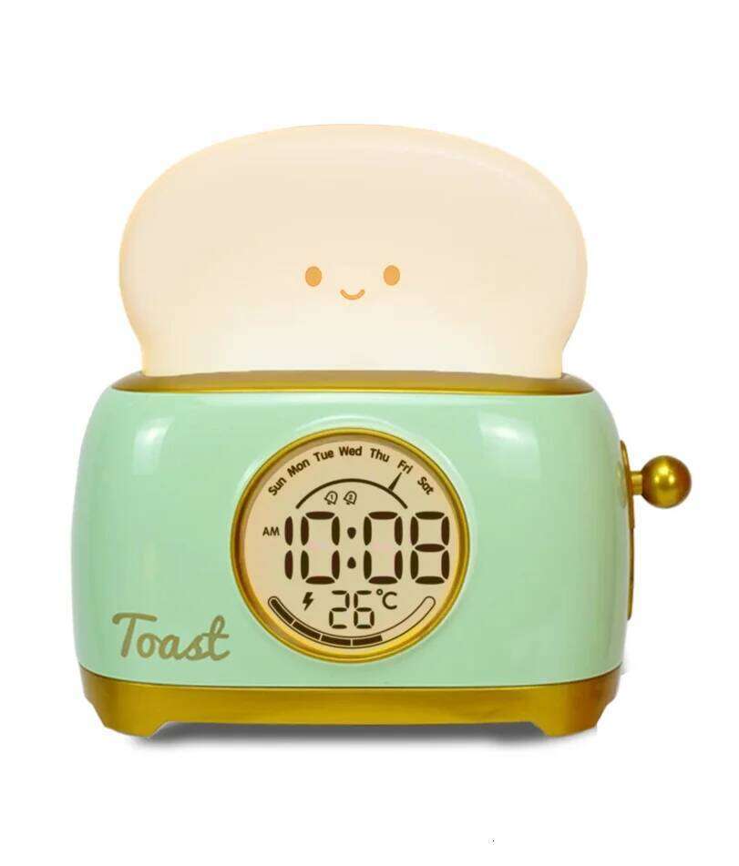 Kid Alarm LED Night Light Digital Clock Children's Sleep Trainier For Home Bedroom Bedside Cute Temperature Display Reloj W260130