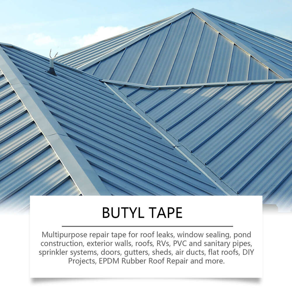 Jue-Fish Waterproof Butyl Tape Roof Leak Repair Moisture-Proof High Adhesion Self-Adhesive Aluminum Foil Waterproofing Membrane S260130