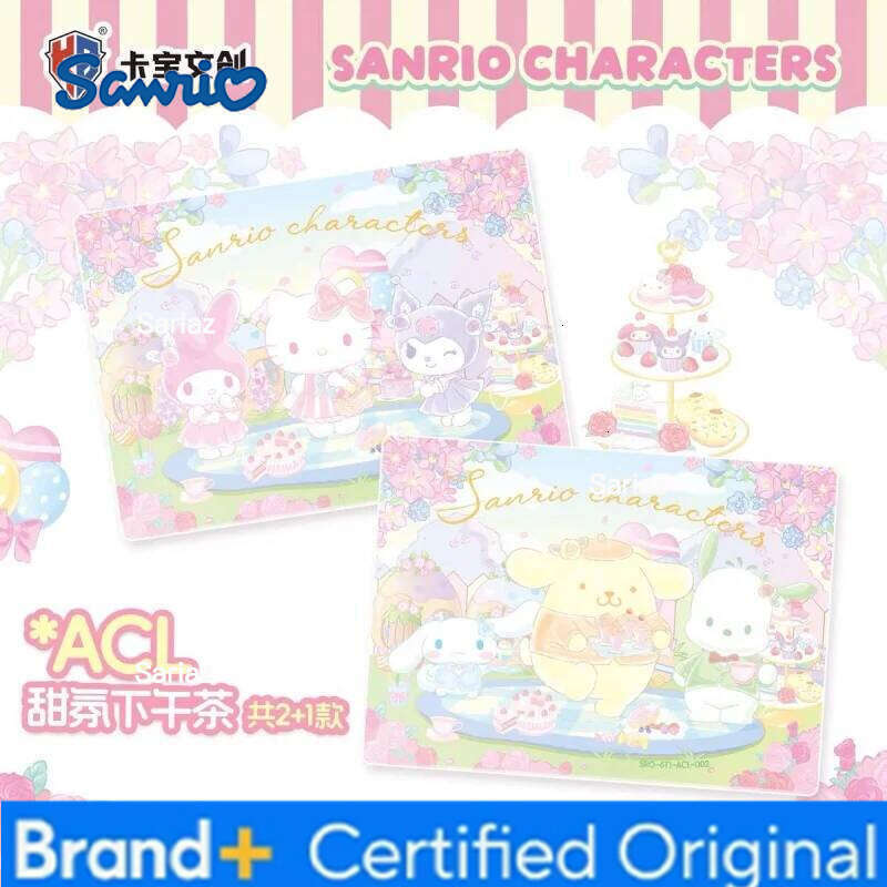 Sanrio New KABAO Floral Luck Kuromi Hello Kitty My Melody Series Collectible Game Trading Card Toys For Kids Birthday Gift H2601301