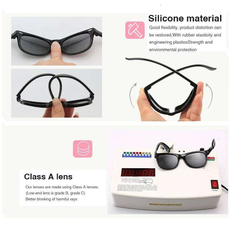 Flexible Newborn Children's Glasses Sunglasses Girl Boy Polarized UV400 Protection 0-36 Months Baby Infant Shades Oculos H260130