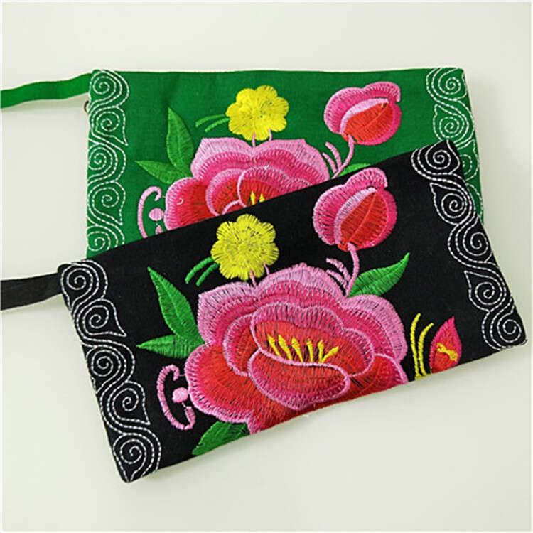 2026 New Ethnic Style Soft Wallet Women, Embroidered Phone Coin Purse, Handheld Clutch Bag For Women